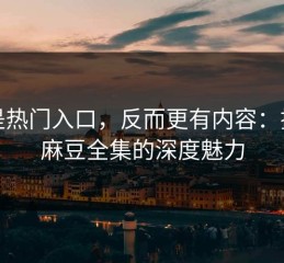 不是热门入口，反而更有内容：探索麻豆全集的深度魅力