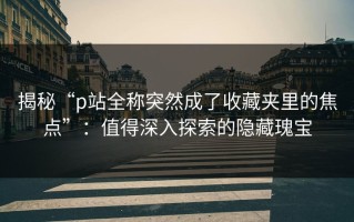 揭秘“p站全称突然成了收藏夹里的焦点”：值得深入探索的隐藏瑰宝